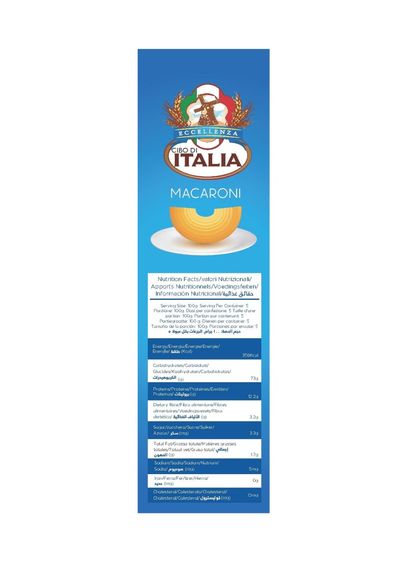 Cibo Di Italia Pasta Macaroni Rigate 500g - Image 3