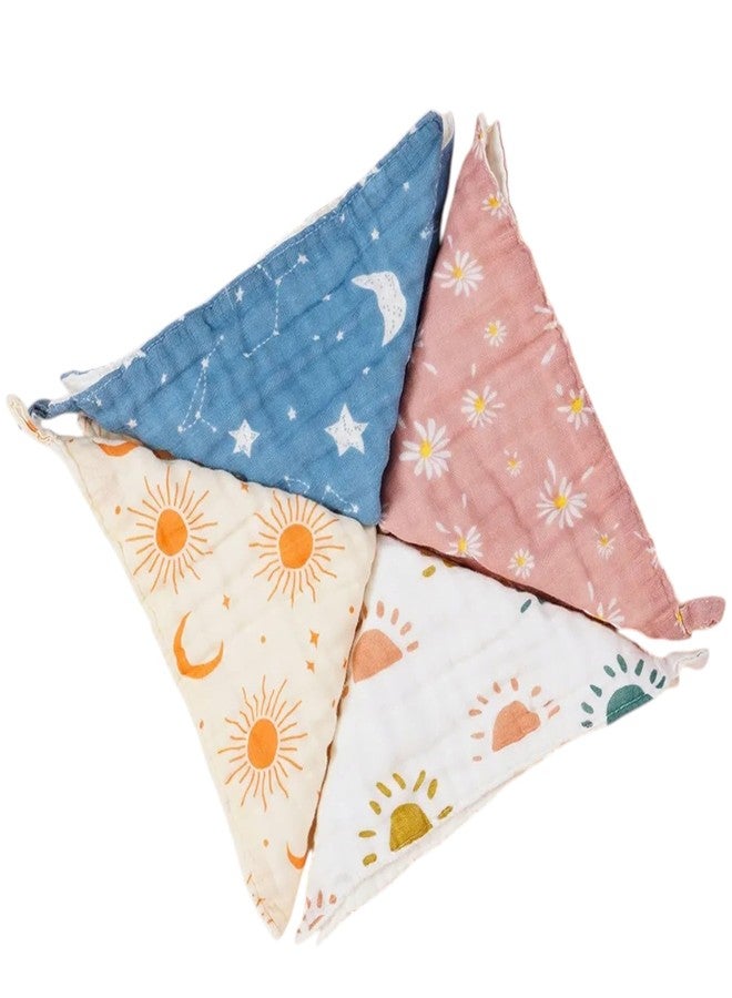 Tinnie Frenzy Premium Muslin Baby Burp Cloths – Ultra Soft & Absorbent, 6 Layers for Newborns & Infants – Pack of 5/10 – Baby Essentials for Baby Feeding (Printed Multicolor, Pack of 10) - Image 5