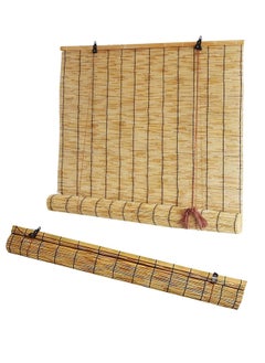 LINGWEI Outdoor Window Blinds Bamboo Roller Blinds Natural Wooden Blinds Bamboo Blinds Hanging Window Bamboo Curtain Roll Up Shades Reed Curtain  - Image 4