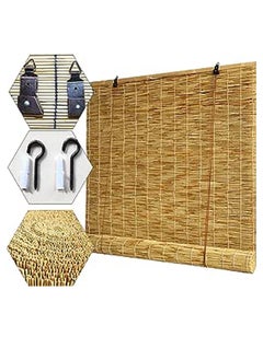 LINGWEI Outdoor Window Blinds Bamboo Roller Blinds Natural Wooden Blinds Bamboo Blinds Hanging Window Bamboo Curtain Roll Up Shades Reed Curtain  - Image 2