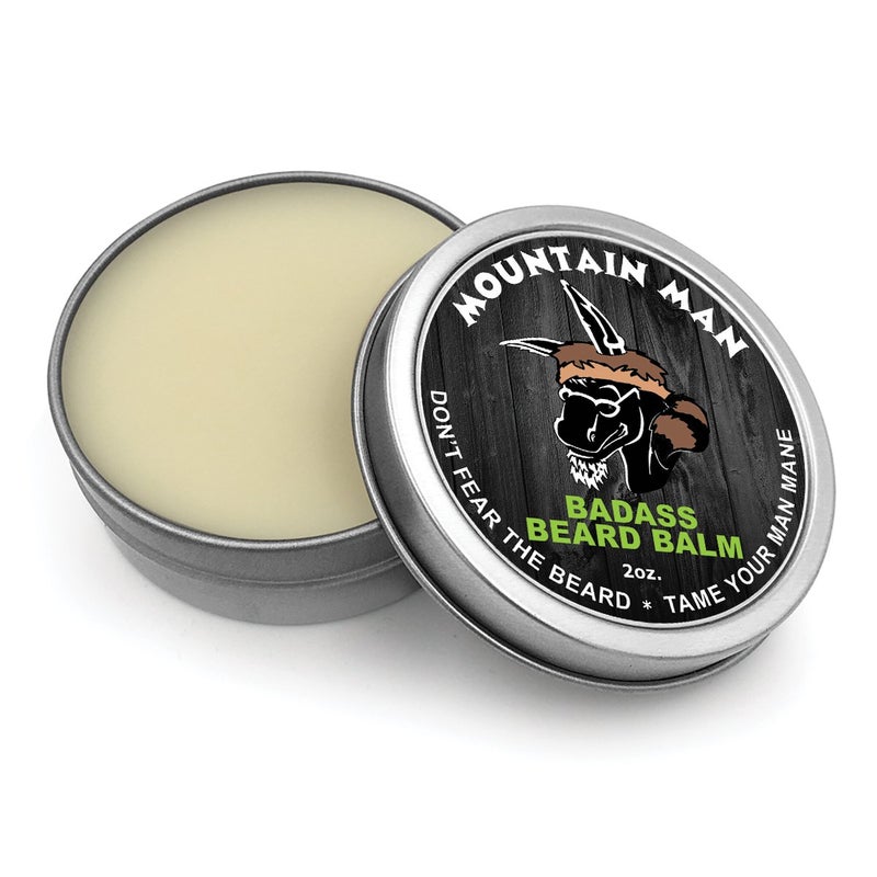 Badass Beard Care Beard Balm - Mountain Man Scent, 2 Ounce - All Natural Ingredients, Keeps Beard and Mustache Full, Soft and Healthy, Reduce Itchy and Flaky Skin, Promote Healthy Growth - Image 2