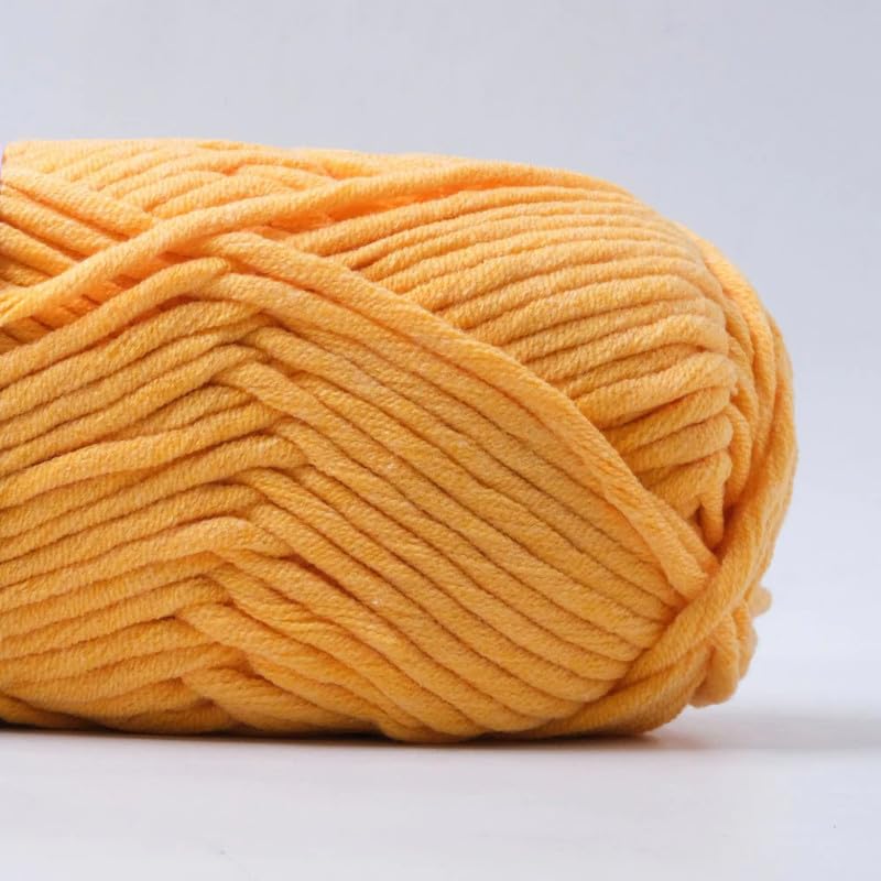 NTGS Vardhman Cotton Plus Hi Fashion Premium 16ply Hand Knitting Yarn Wool I Crochet Hook Needle Thread 500 gm1ball 100 Gram Each YellowShade no12 - Image 2