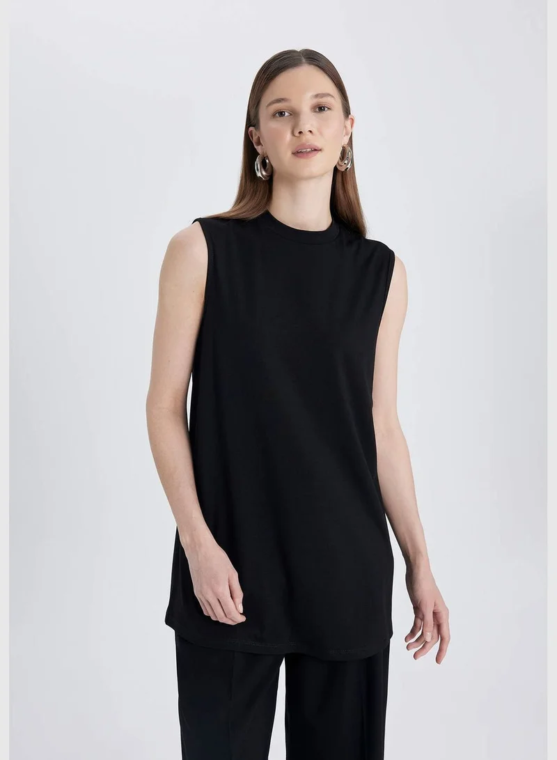 Defacto Regular Fit Bike Neck Sleeveless Tunic