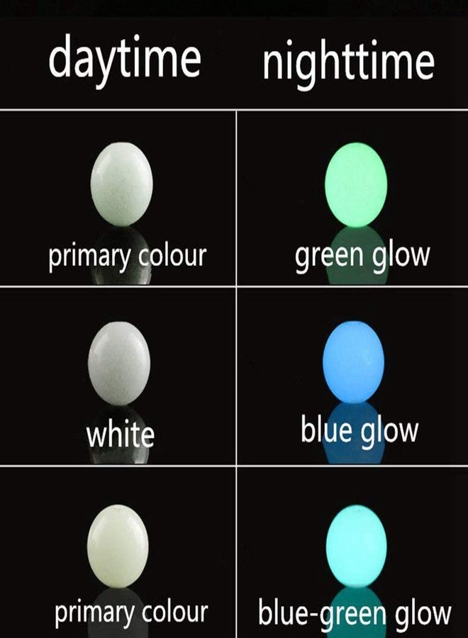 Cmidy Luminous Solar Stone Beads Grow in The Dark Growing Loose Bead 8mm 100pcs Blue Green Mixed with Hole DIY Charm Smooth Beads for Bracelet Necklace Earrings Jewelry Making Decoration(Multicolored, 8mm) - Image 4
