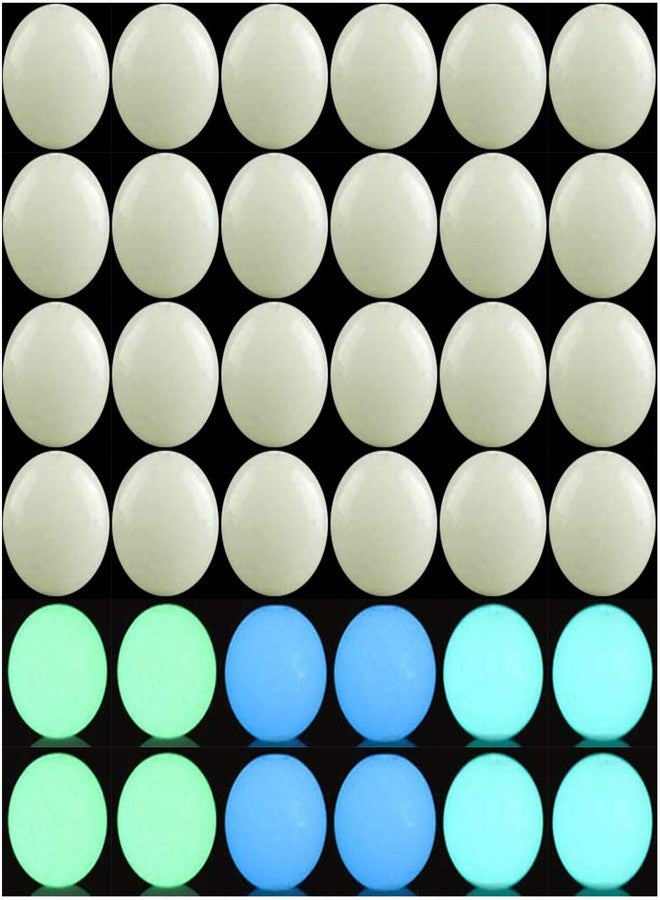 Cmidy Luminous Solar Stone Beads Grow in The Dark Growing Loose Bead 8mm 100pcs Blue Green Mixed with Hole DIY Charm Smooth Beads for Bracelet Necklace Earrings Jewelry Making Decoration(Multicolored, 8mm) - Image 1