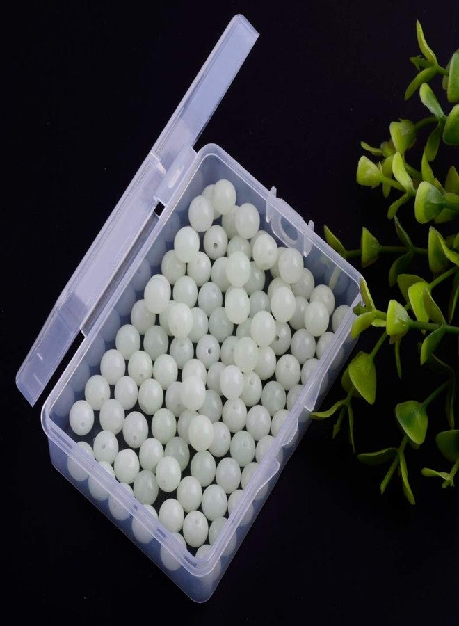 Cmidy Luminous Solar Stone Beads Grow in The Dark Growing Loose Bead 8mm 100pcs Blue Green Mixed with Hole DIY Charm Smooth Beads for Bracelet Necklace Earrings Jewelry Making Decoration(Multicolored, 8mm) - Image 3