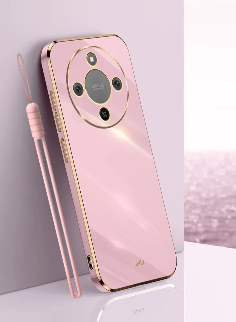 ICARLUS For Honor X9d 5G Case Glossy Electroplating TPU Protective Cover Gold-Pink - Image 1