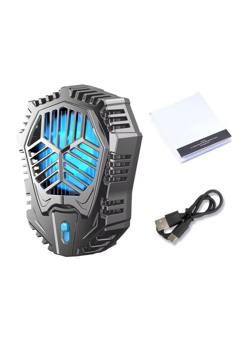 ELTRAZONE AL07 Mobile Phone Cooling Fan with Dual Gears and Two Speed Modes – Silent Semiconductor Radiator with Adjustable Clip and LED Lights, USB Powered Game Phone Cooler for iOS & Android Smartphones, Portable Heat Sink Radiator Cooler  - Image 5