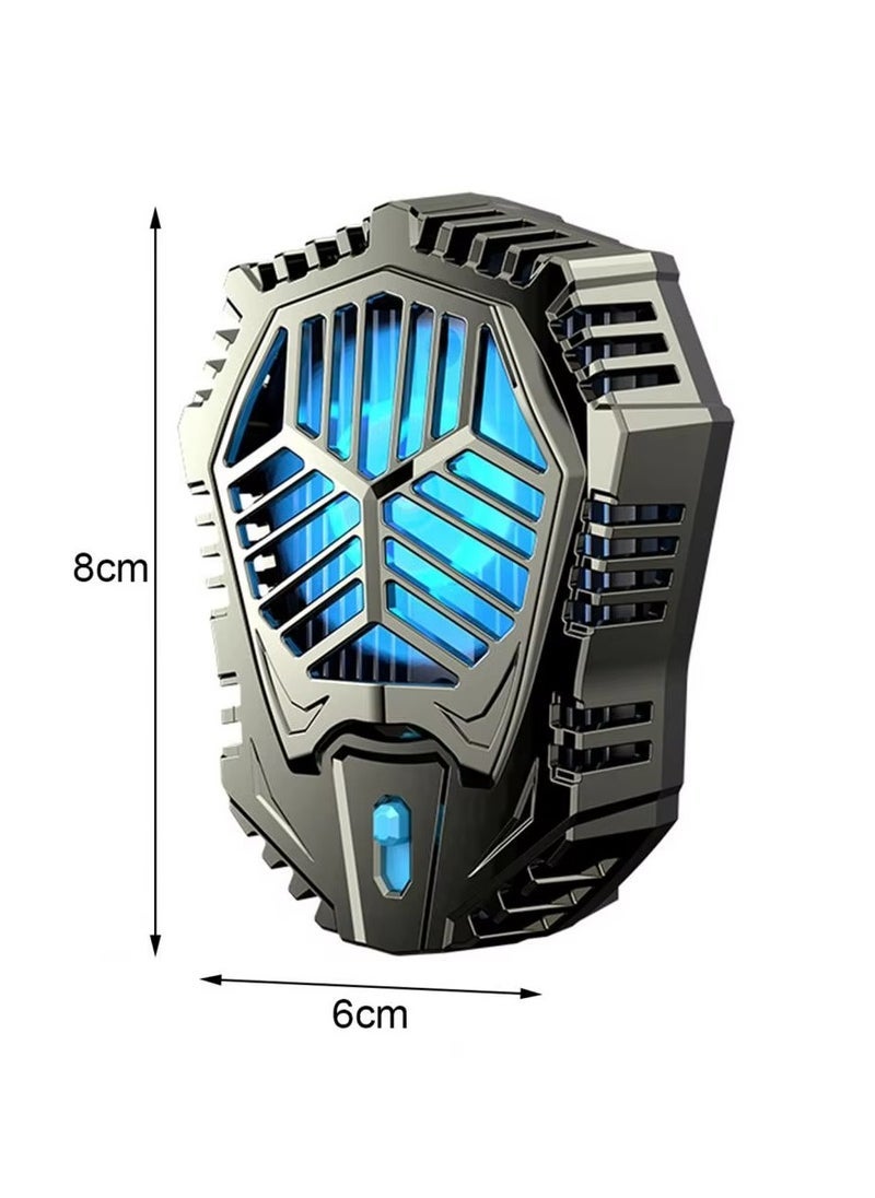 ELTRAZONE AL07 Mobile Phone Cooling Fan with Dual Gears and Two Speed Modes – Silent Semiconductor Radiator with Adjustable Clip and LED Lights, USB Powered Game Phone Cooler for iOS & Android Smartphones, Portable Heat Sink Radiator Cooler  - Image 2
