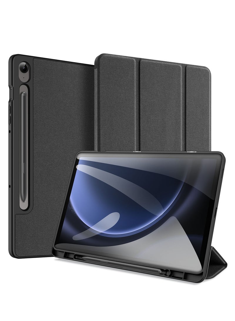 دوكس دوتشيز حافظة جلدية ذكية قابلة للطي ثلاثية الطيات لجهاز Samsung Tab S9 FE(X510/X516B) مع حامل قلم وغطاء مع خاصية السكون والاستيقاظ التلقائي - Image 1