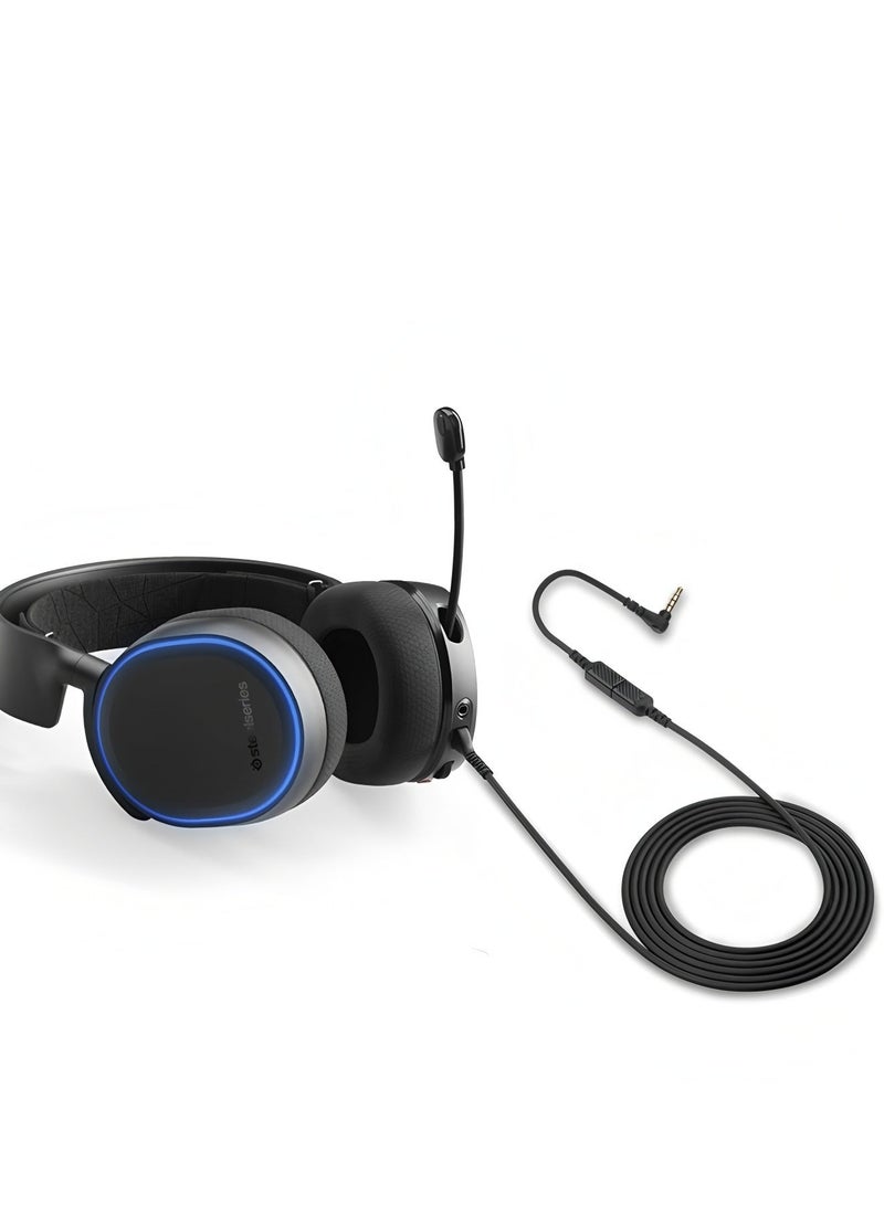 فليفيو كابل Arctis 3 Arctis 5، كابل Aux بديل لـ LOL PARTY لسماعات SteelSeries Arctis 3 5 7 وArctis Pro وArctis Pro + كابل صوت قابل للفصل لسماعات الرأس GameDac بطول 5 أقدام - Image 4