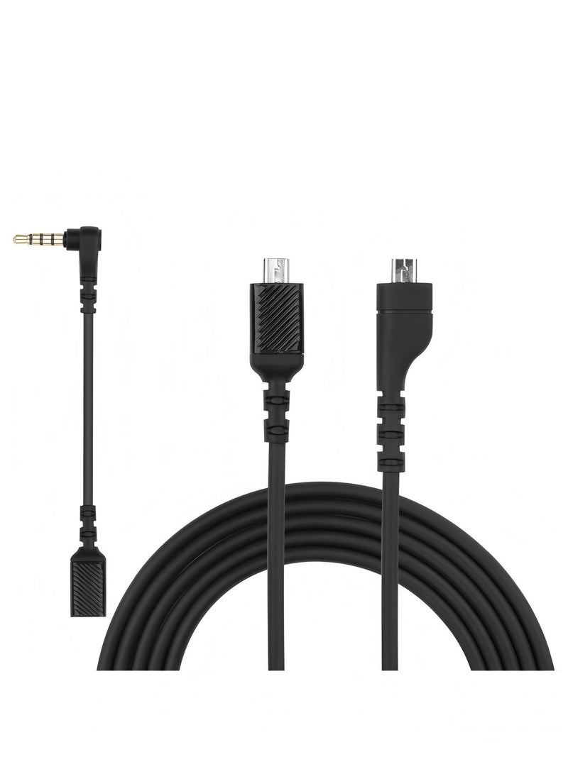 فليفيو كابل Arctis 3 Arctis 5، كابل Aux بديل لـ LOL PARTY لسماعات SteelSeries Arctis 3 5 7 وArctis Pro وArctis Pro + كابل صوت قابل للفصل لسماعات الرأس GameDac بطول 5 أقدام - Image 1