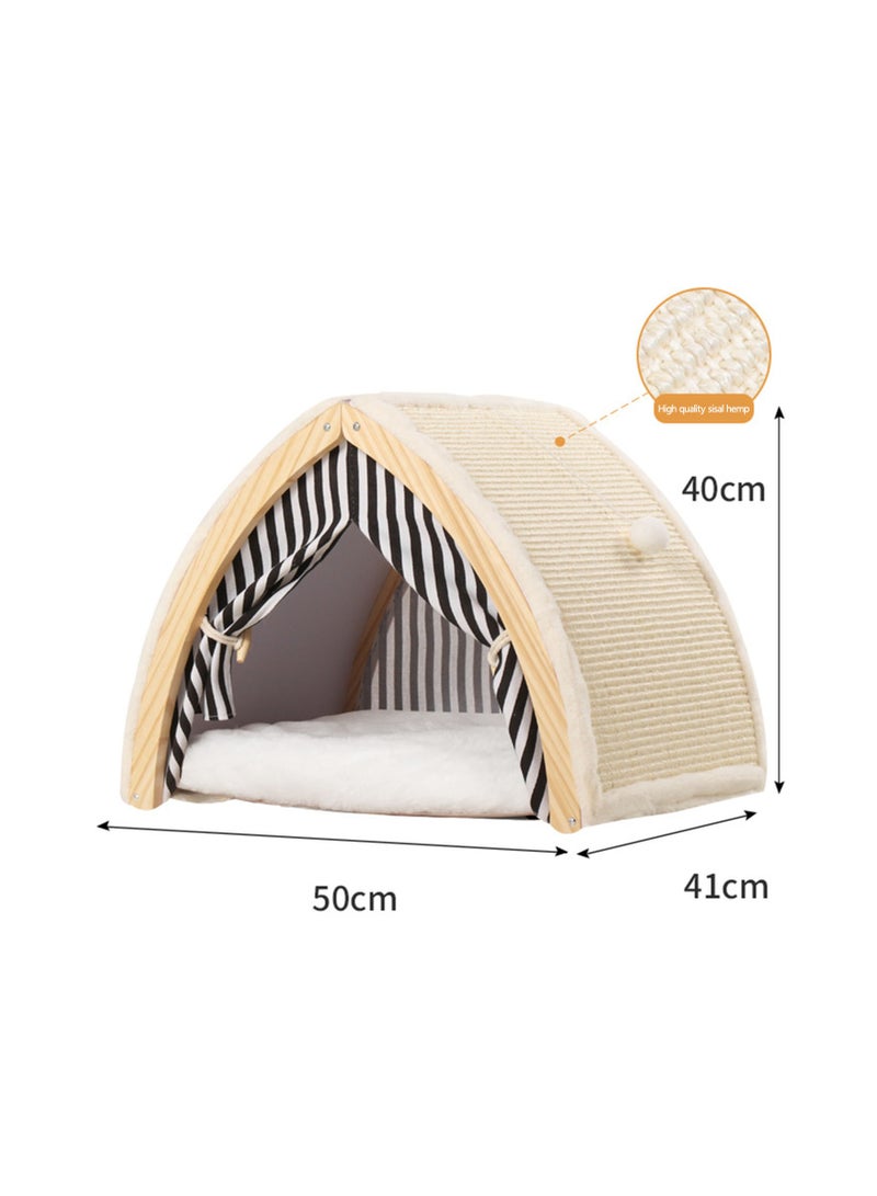 Arabest Pet Bed House- Tent for Indoor Small Dogs and Cats, Cute Covered Cave with Cushion, Hideaway Removable Portable and Play Cube - Image 5
