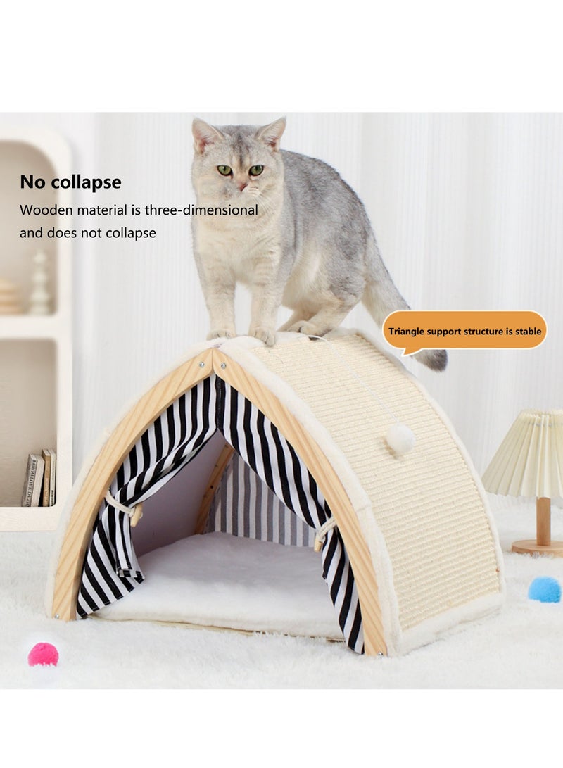 Arabest Pet Bed House- Tent for Indoor Small Dogs and Cats, Cute Covered Cave with Cushion, Hideaway Removable Portable and Play Cube - Image 3