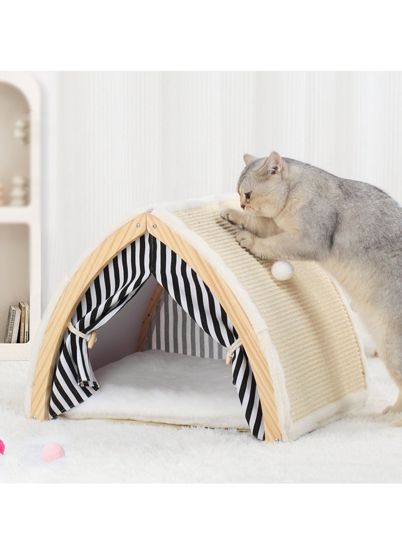 Arabest Pet Bed House- Tent for Indoor Small Dogs and Cats, Cute Covered Cave with Cushion, Hideaway Removable Portable and Play Cube - Image 4