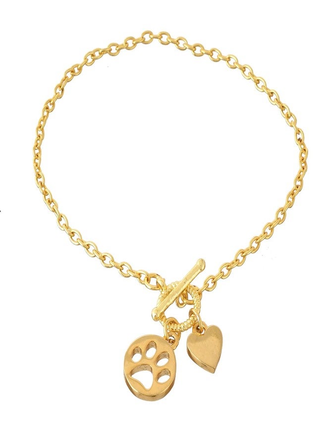 VOYLLA Valentine's Day Pawfect Love Toggle Charm Bracelet|Women Chic Bracelets|Bracelets For Women|Valentine Gift|Gift For Women|Western|Summer|Chic|Stylish|Casual|Valentine's Day Gift| - Image 1