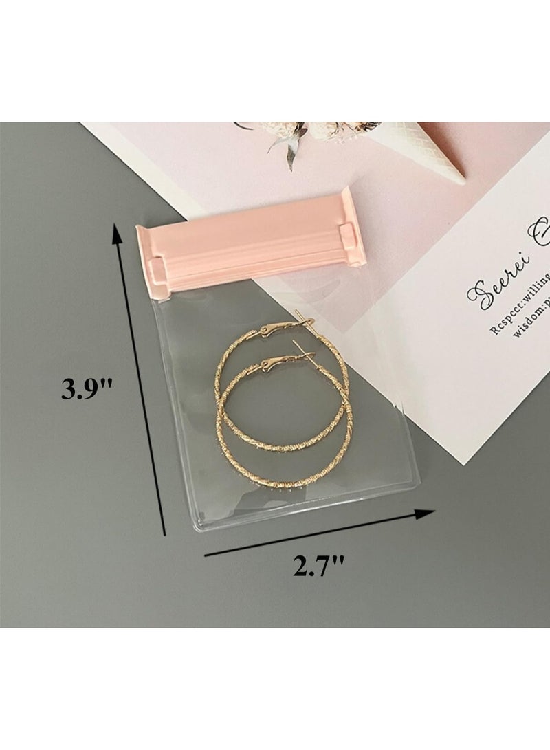 25 PCS Anti Tarnish Jewelry Bags, EVA Plastic Packing Bags, Transparent Sealable Pouches Ziplock Storage Bags, Resealable Poly Bags for Holding Jewelries, Earing, Link Chain, Necklace(2.7"x3.9") - Image 4