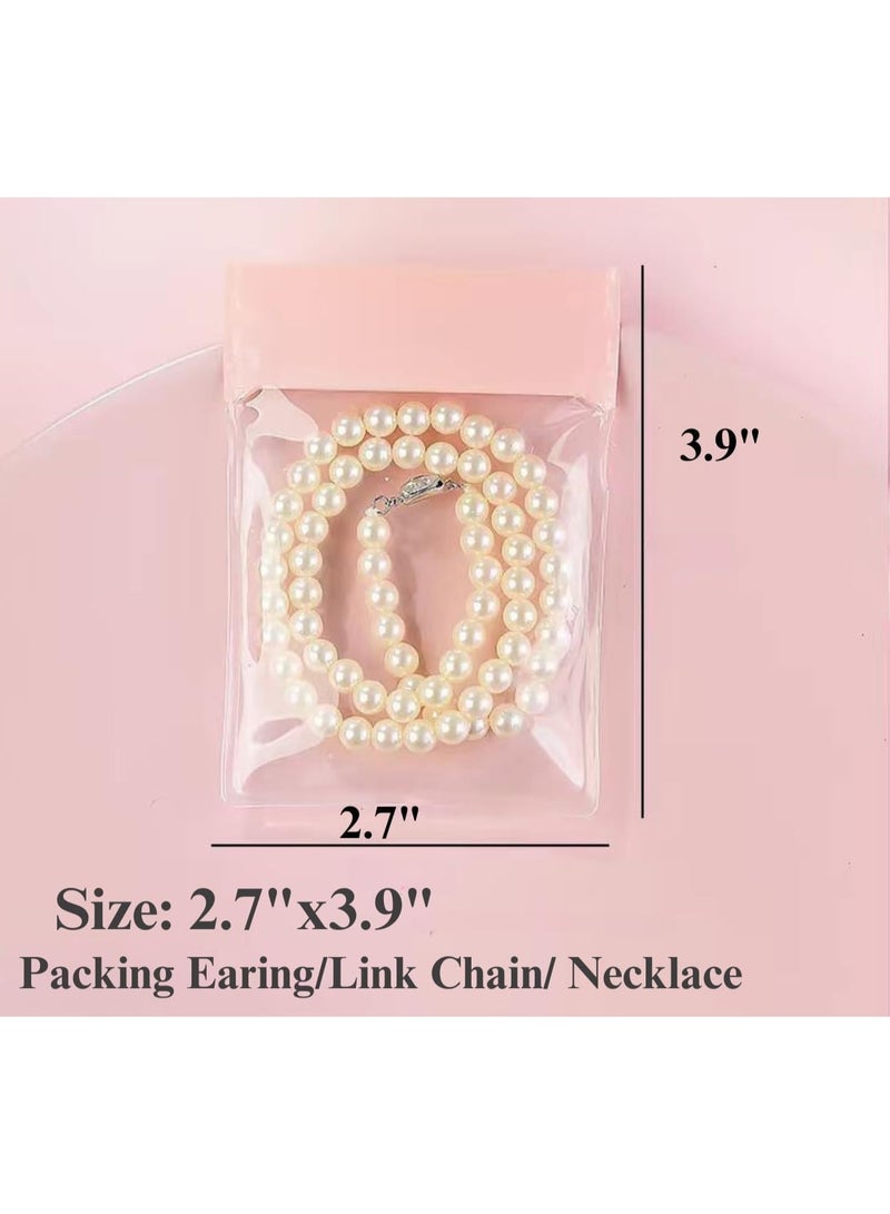 25 PCS Anti Tarnish Jewelry Bags, EVA Plastic Packing Bags, Transparent Sealable Pouches Ziplock Storage Bags, Resealable Poly Bags for Holding Jewelries, Earing, Link Chain, Necklace(2.7"x3.9") - Image 2