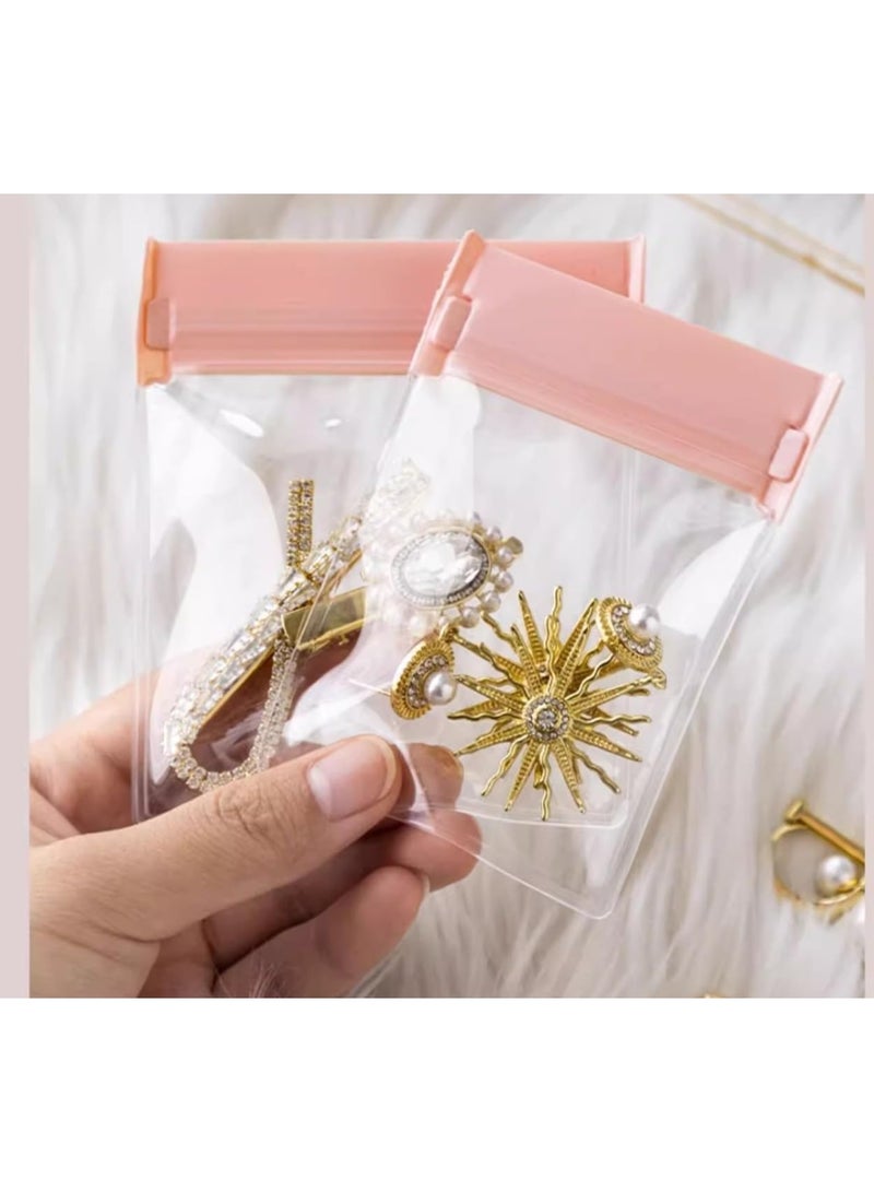 25 PCS Anti Tarnish Jewelry Bags, EVA Plastic Packing Bags, Transparent Sealable Pouches Ziplock Storage Bags, Resealable Poly Bags for Holding Jewelries, Earing, Link Chain, Necklace(2.7"x3.9") - Image 3