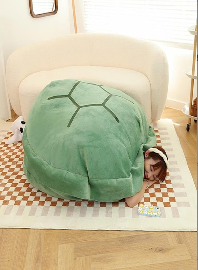 SEAHOME Wearable Turtle Shell Pillows，Turtle Plush Pillow Stuffed Animal Costume for Kids Adults ， Plush Toy Funny Dress Up Creative Gifts (Green, 32 inch) - Image 2