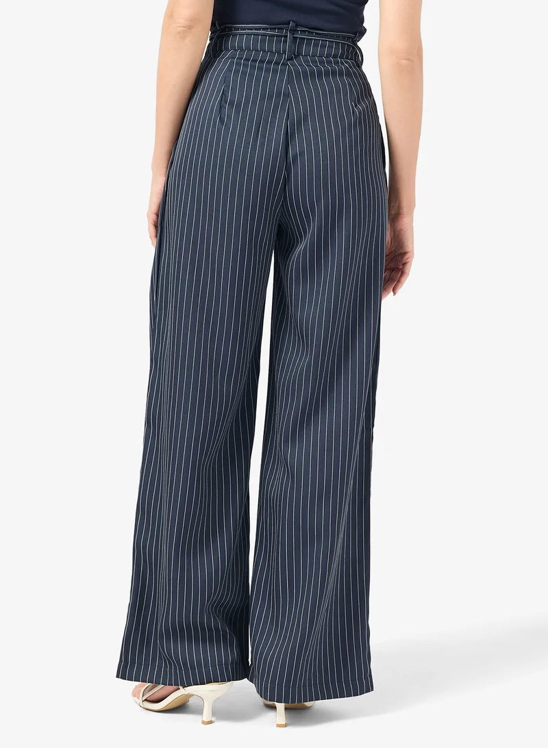 ELLA  Pinstripe Trouser With Front Pleat for Women | Best Price UAE