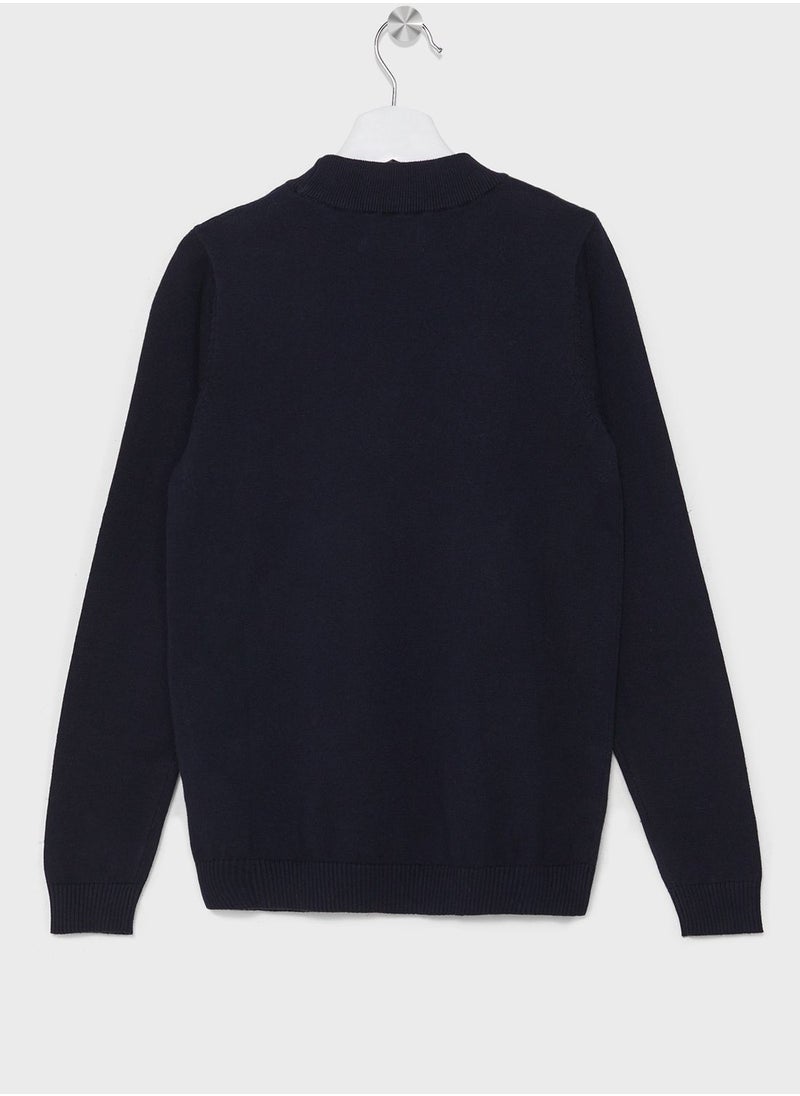 Jack & Jones Junior - Youth High Neck Sweater - Image 1