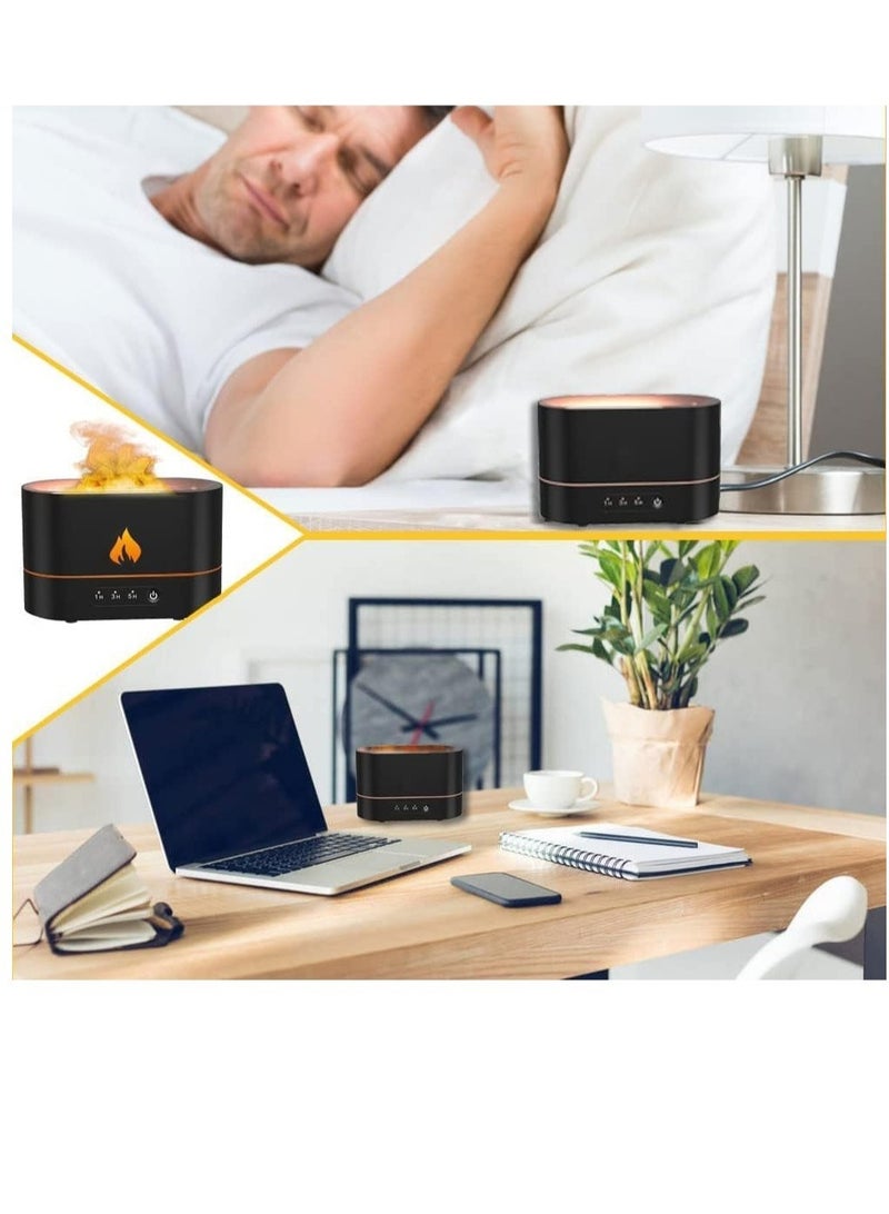 إلترازون Flame humidifier for bedroom, Essential oil diffuser cool mist humidifiers for home mini air small personal humidifier, 200 ml Lasts Up to 10 Hours - Image 5