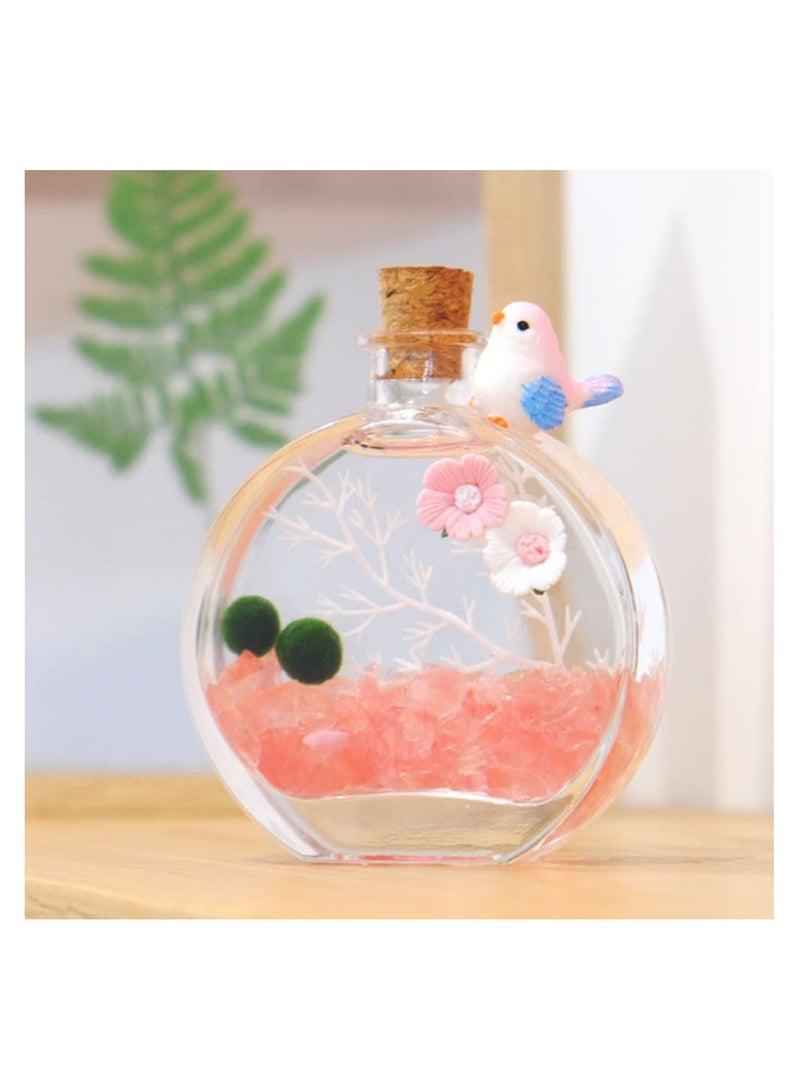 SYOSI 1PCS Cute Glass Perfume Bottle Ornament, (100ml) Micro Landscape Glass Bottle Decoration Desktop Glass Perfume Bottle Decor Artistic Glass Perfume Bottle Ornament Mist Cosmetic Container for Travel - Image 1