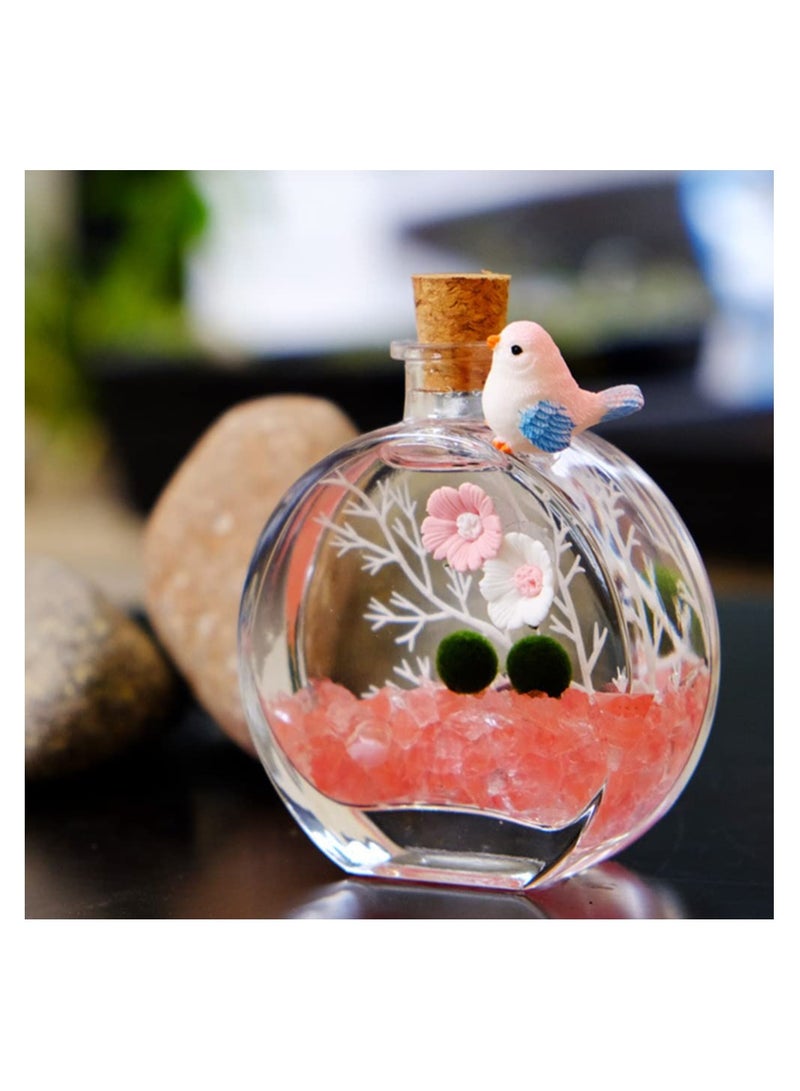 SYOSI 1PCS Cute Glass Perfume Bottle Ornament, (100ml) Micro Landscape Glass Bottle Decoration Desktop Glass Perfume Bottle Decor Artistic Glass Perfume Bottle Ornament Mist Cosmetic Container for Travel - Image 2