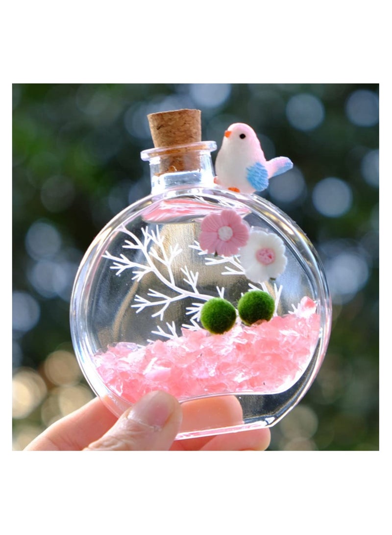 SYOSI 1PCS Cute Glass Perfume Bottle Ornament, (100ml) Micro Landscape Glass Bottle Decoration Desktop Glass Perfume Bottle Decor Artistic Glass Perfume Bottle Ornament Mist Cosmetic Container for Travel - Image 3