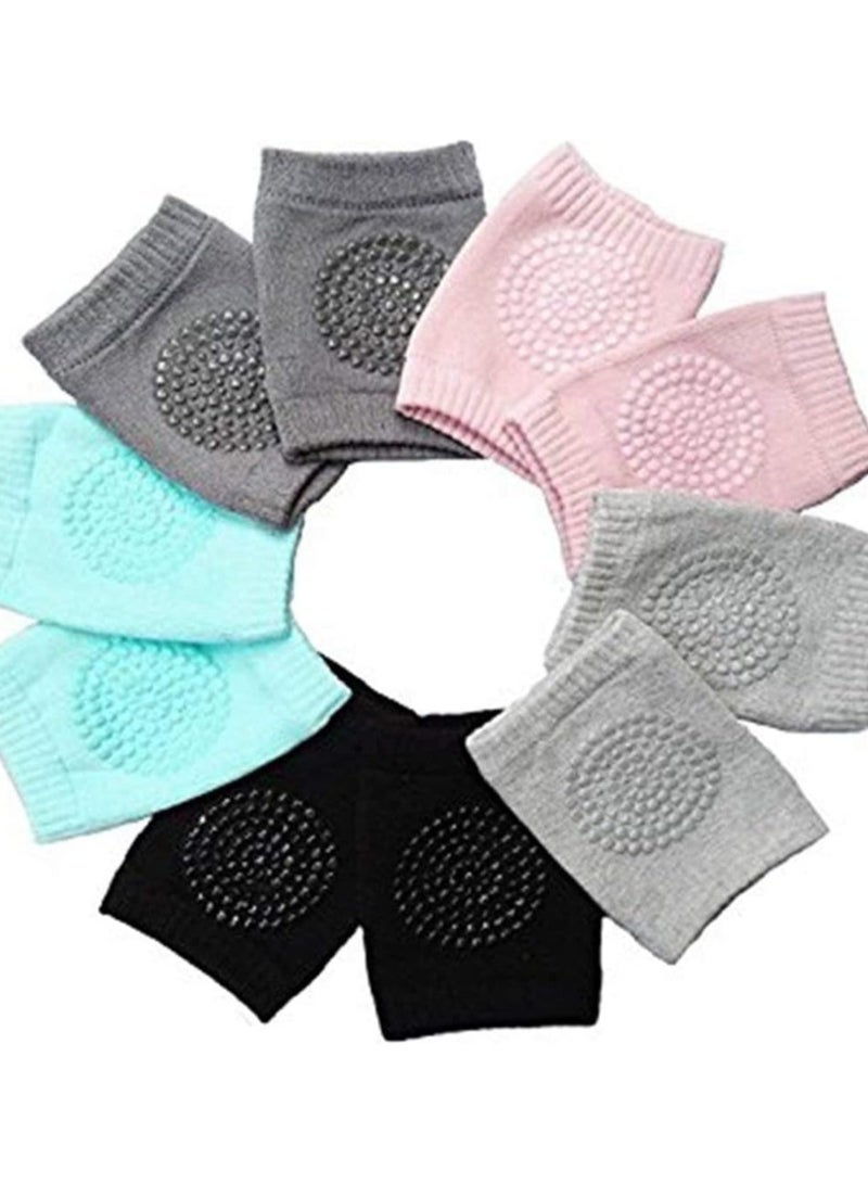 ORiTi 5 Pairs Baby Kneepads Crawling Anti Slip Knee Breathable High Elastic Sponge Kneepads For Baby, Multicolor - Image 1