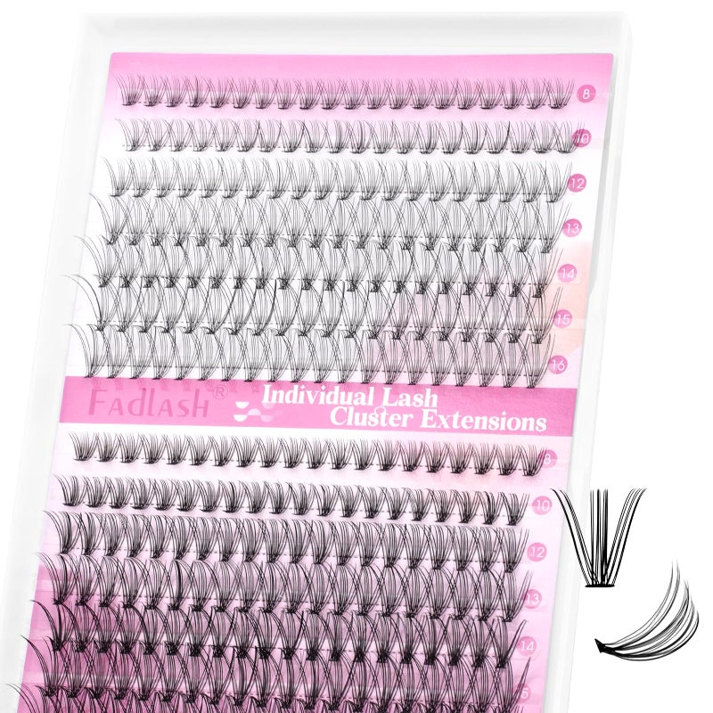 DIY Eyelash Extension 10D20D Cluster Lashes Large Mixed Tray Natural Long Mink Individual Lashes Reusable False Eyelashes Extension 10D20D007D 816mm