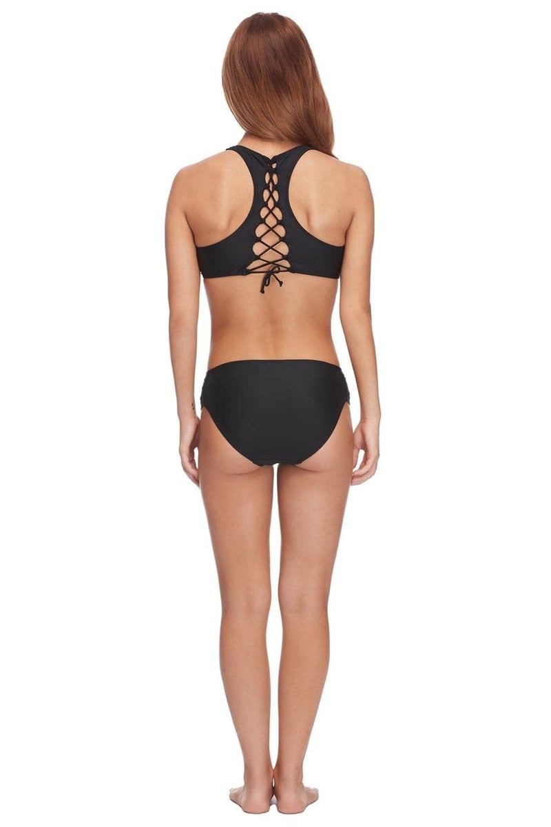 Body Glove womens Smoothies Nuevo Contempo Solid Full Coverage Swimsuit Bikini Bottoms, Black, Small US