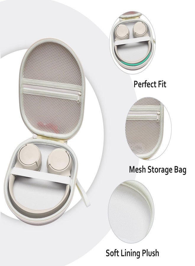 XANAD Headphone Case Hard Shell Compatible with Sony/JBL/Soundcore Anker/Bose/BERIBES/KVIDIO Wireless On-Ear Headphones (Cream) - Image 3