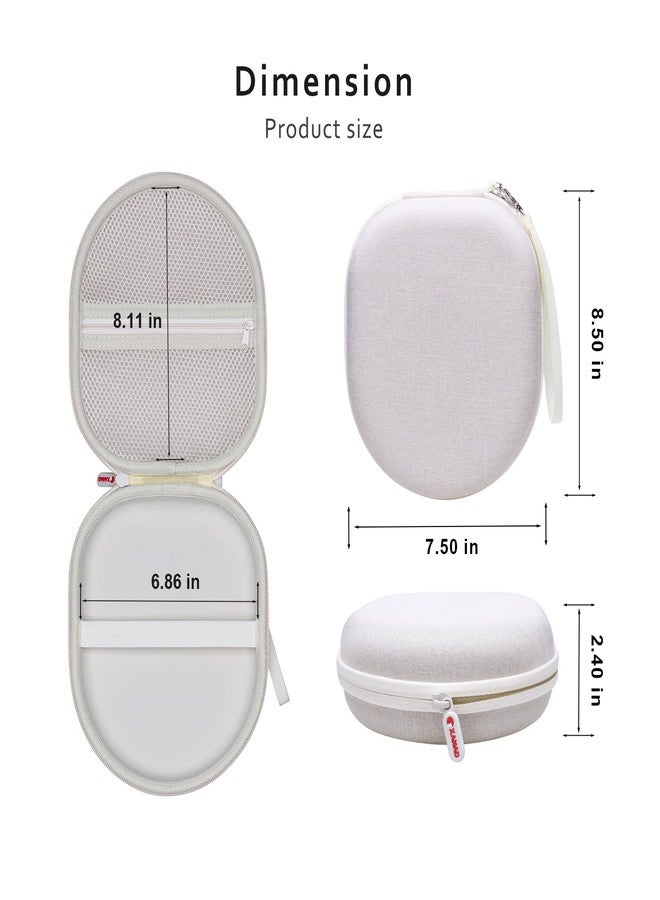 XANAD Headphone Case Hard Shell Compatible with Sony/JBL/Soundcore Anker/Bose/BERIBES/KVIDIO Wireless On-Ear Headphones (Cream) - Image 4