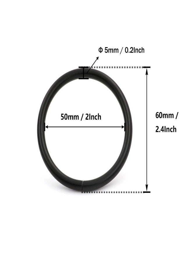 BIKICOCO 2'' Metal O-Ring Buckle Connector Round Loops Non Welded for Bags Webbing Purse and Belt Straps, Black, Pack of 10 - Image 2