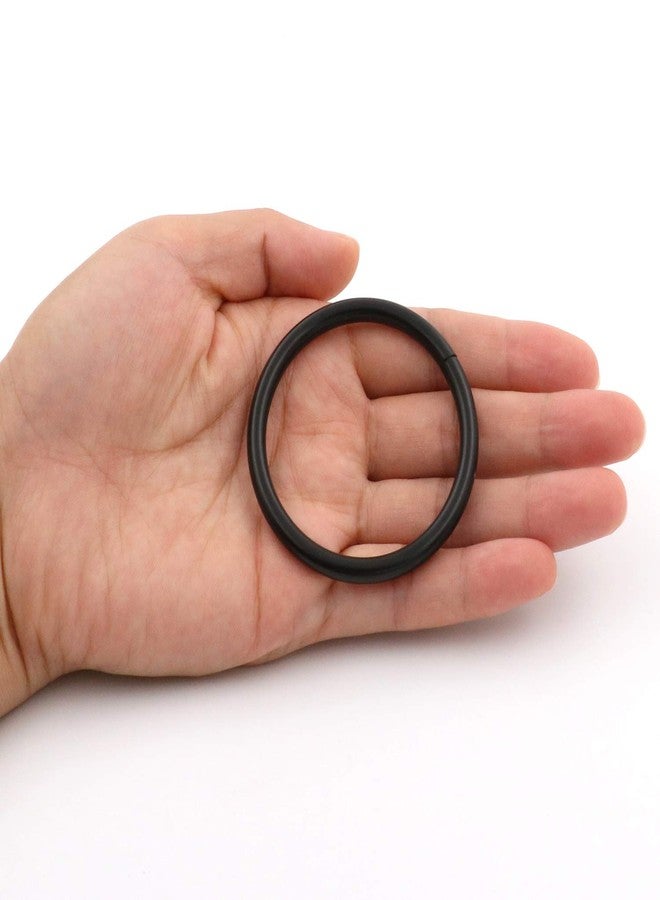 BIKICOCO 2'' Metal O-Ring Buckle Connector Round Loops Non Welded for Bags Webbing Purse and Belt Straps, Black, Pack of 10 - Image 3