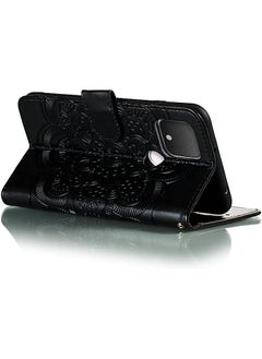 HuHa HuHa Case Cover Compatible For Google Pixel 5 XL/Pixel 4a 5G Mandala Embossed Leather Phone Case Black  - Image 5