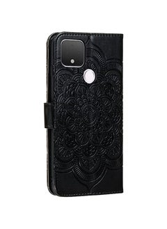 HuHa HuHa Case Cover Compatible For Google Pixel 5 XL/Pixel 4a 5G Mandala Embossed Leather Phone Case Black  - Image 3