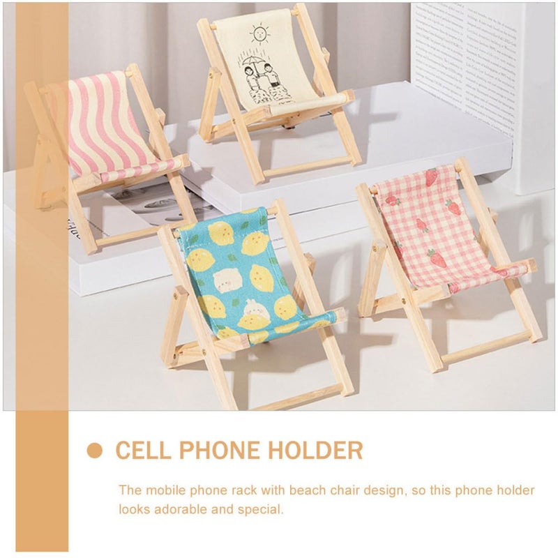 Wooden Phone Stand Holder 2 Pack For Beach Chair Desktop Office Desk Organizer - Image 5