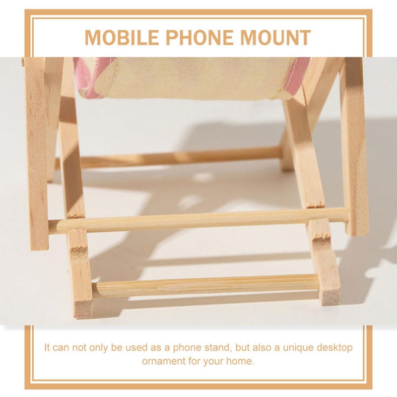 Wooden Phone Stand Holder 2 Pack For Beach Chair Desktop Office Desk Organizer - Image 4