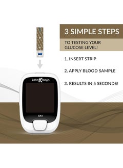 Keto-Mojo Blood Glucose and Ketone Test Strips Combo Pack 60 Glucose + 60 Ketone Strips 120 Count For Use Only With Gk+ Meter  - Image 4