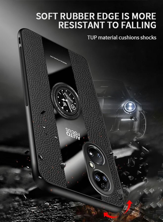 GROIC متوافق مع غطاء هاتف هواوي P50/P50E مقاس 6.5 بوصة، غطاء ناعم للغاية مقاوم للصدمات، هاتف حماية شامل مع حلقة ساعة مغناطيسية - Image 5