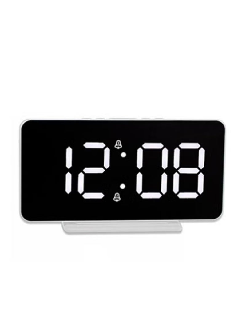 LED Clock Digital Clock Student Makeup Mirror Smart Electronic Bedside Alarm Clock Watch Calendar  - Image 1