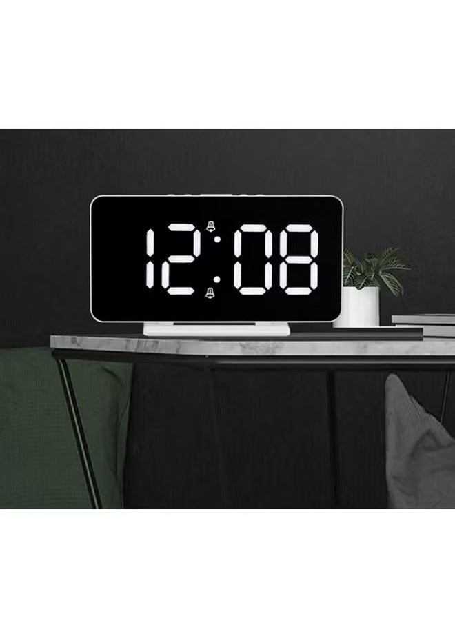 LED Clock Digital Clock Student Makeup Mirror Smart Electronic Bedside Alarm Clock Watch Calendar  - Image 2