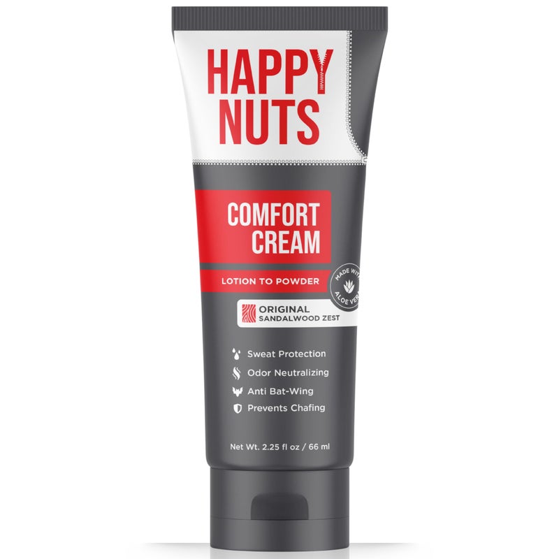 HAPPY NUTS Comfort Cream Deodorant For Men AntiChafing Sweat Defense Odor Control AluminumFree Mens Deodorant Hygiene Products for Mens Private Parts 225 oz Original Scent - Image 2