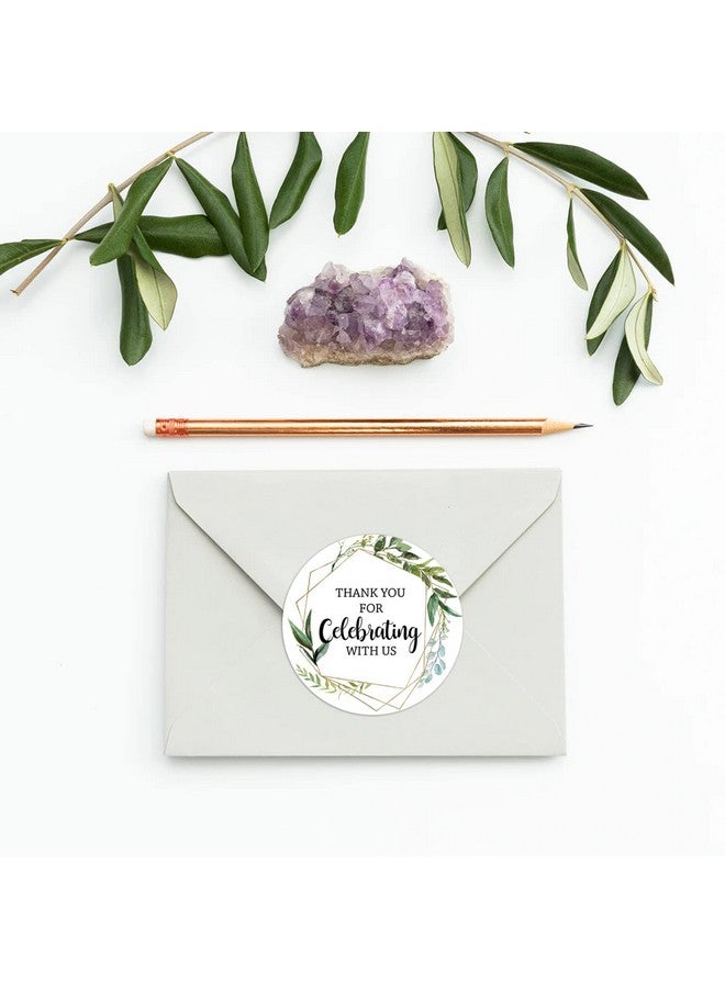EKSPLODI Greenery Thank You Stickers, 2-inch Round, 50-Pack Paper, Matte Finish, Easy to Peel and Stick, Wedding, Baby Shower, Party Favor, Gift, Card Decoration, Green - Image 4