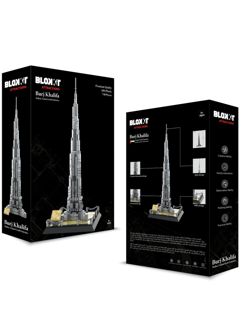 BLOKKIT Burj Khalifa 555-Piece Building Set – Premium Architecture Model for Kids & Adults - Image 3