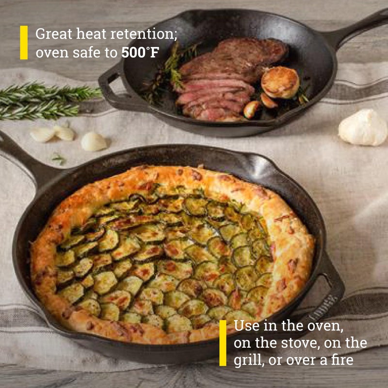 Lodge Chef Collection 2pc Set (10" & 12" Skillet) - Image 4