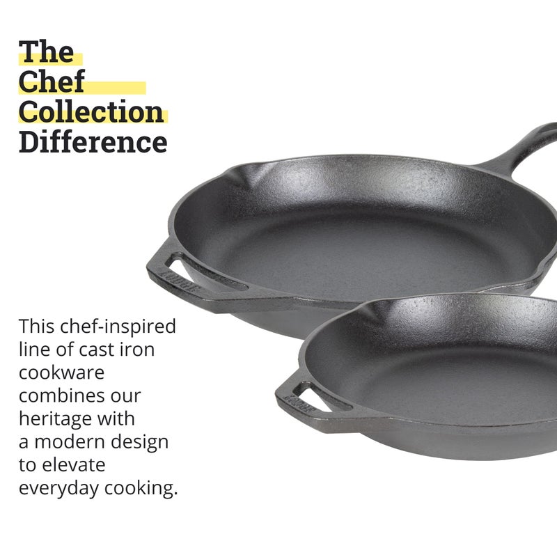 Lodge Chef Collection 2pc Set (10" & 12" Skillet) - Image 5